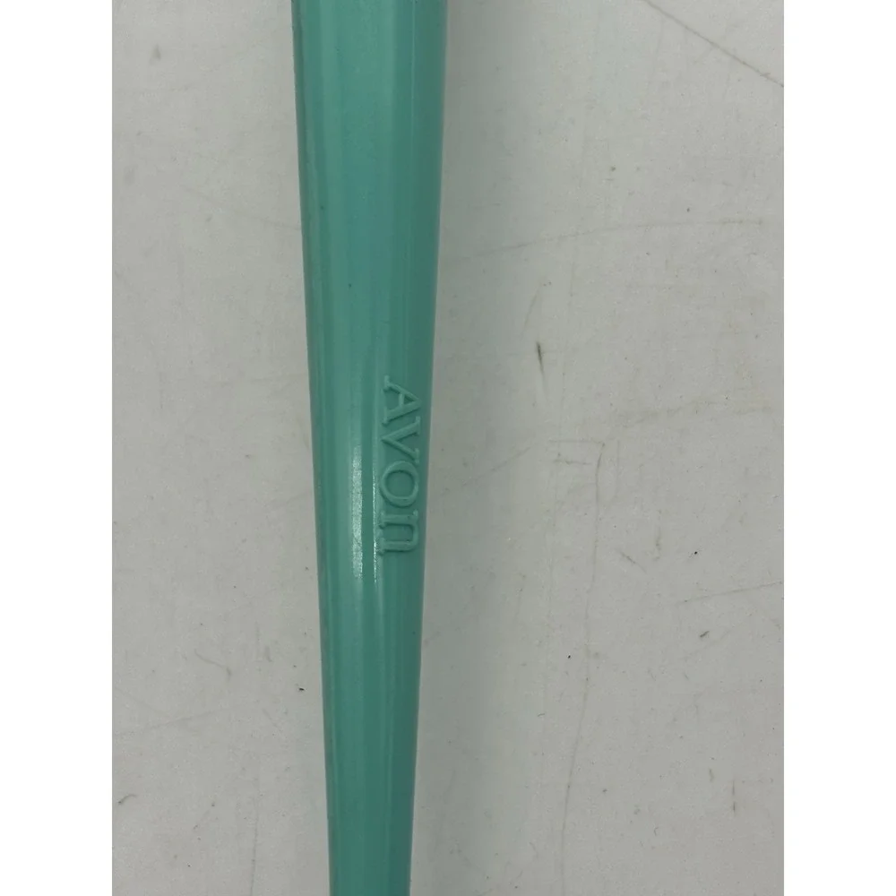 2 Vintage Teal Avon Full Round Curling Brush Stiff Bristles